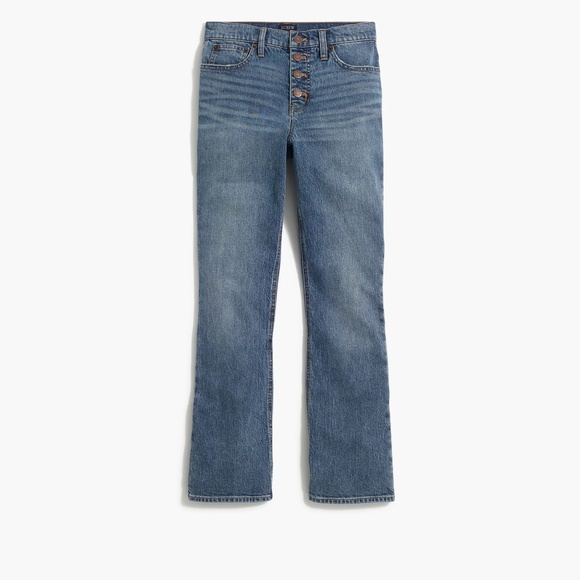 J. Crew High Rise Crop Flare Jeans - Picture 2 of 2